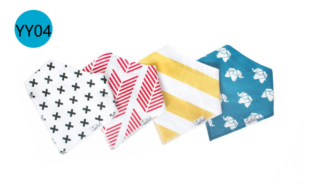 Double Triangle Cotton Scarf for Babies with Snap Buckle