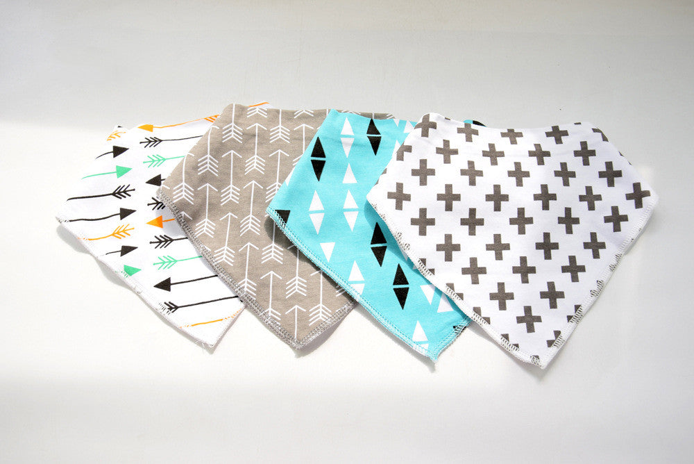Double Triangle Cotton Scarf for Babies with Snap Buckle
