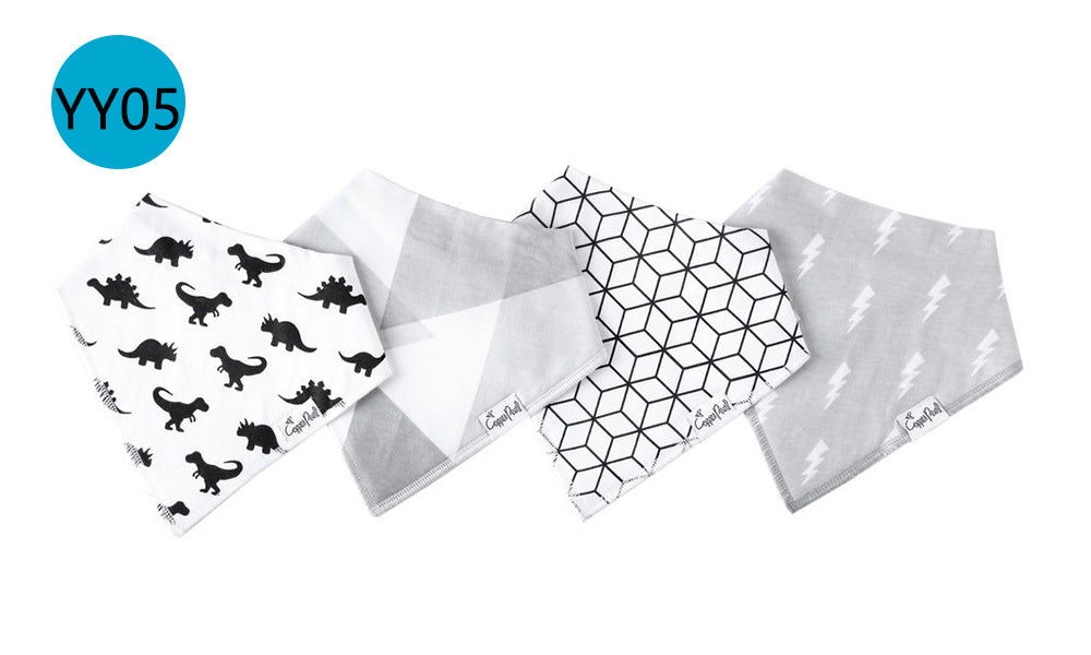 Double Triangle Cotton Scarf for Babies with Snap Buckle
