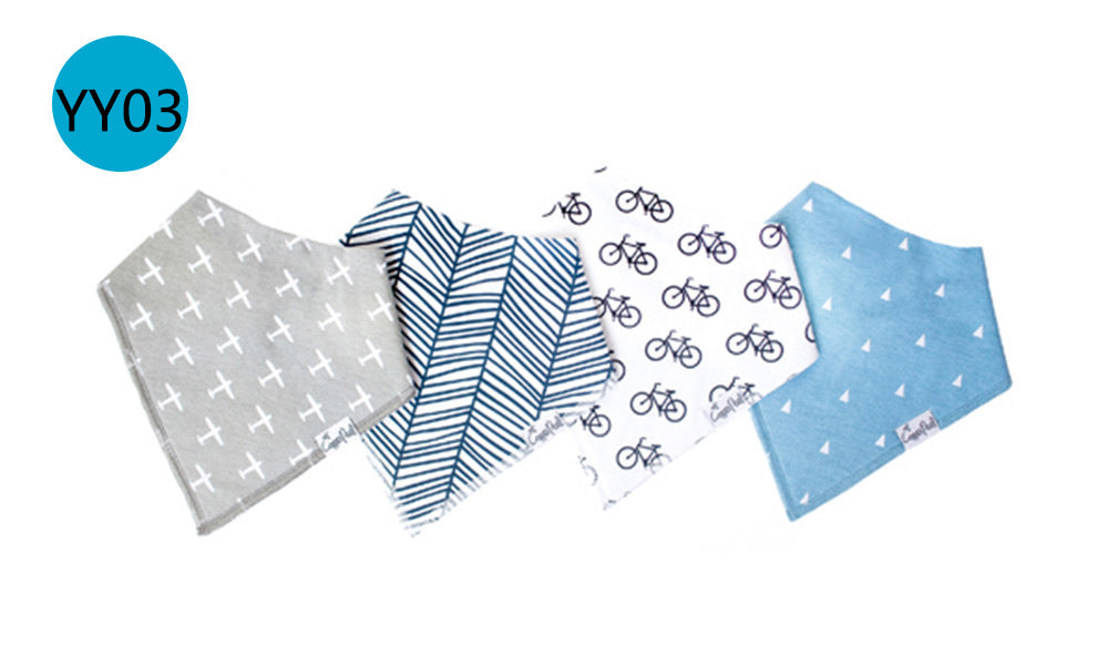 Double Triangle Cotton Scarf for Babies with Snap Buckle